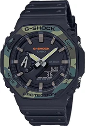 Herren Analog – Digital Quarz Uhr mit Harz Armband GA-2100SU-1AER