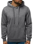 OZONEE Herren Kapuzenpullover Sweatjacke Sweatshirt Kapuzenjacke Kapuzenpulli mit Reißverschluss Langarm Hoodie Sport Style Casual Fitness Training Basic (2008) DUNKELGRAU (777/948B)