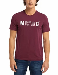 Herren Logoshirt T Shirt, Dunkelrot, M EU