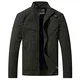 WenVen Herren Jacke Übergangsjacke Tactical Jacke Jacke Vintage Casual Jacke Jacke Business Oberbekleidung Jacke Baumwolle Herbstjacke Grün M
