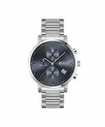 Chronograph Quarz Uhr für Herren mit Silbernes Edelstahlarmband - 1513779