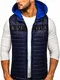 BOLF Herren Weste Bodywarmer Steppweste Daunenweste Funktionsweste Vest Ärmellose Sportweste Kapuzenweste Wärme Freizeit Outdoor Slim Fit Modellauswahl Nature 6101 Dunkelblau M [1U1]