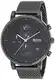 BOSS Chronograph Quarz Uhr für Herren mit Schwarzes Edelstahl-Mesh-Gliederarmband - 1513813
