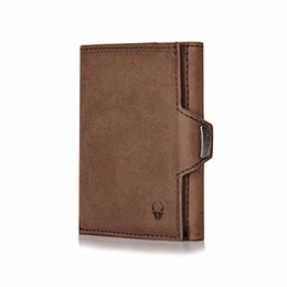 ® Wallety NextGen Leder I Slim Wallet mit Münzfach I Geldbeutel mit RFID Schutz I bis 11 Karten I Mini Portemonnaie für Herren und Damen I Geldbörse I Braun