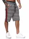 OneRedox Herren Jogging Hose Jogger Streetwear Sporthose Fitness Clubwear Modell 1469 Grau Rot M