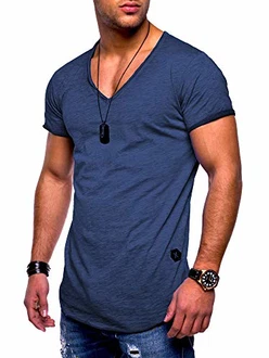 Rello & Reese Herren T-Shirt Kurzarm Basic Oversize V-Neck MT-7102 Navy wash (MT-7102) Rello & Reese Herren T-Shirt Kurzarm Basic Oversize V-Neck MT-7102 Navy wash (MT-7102)