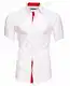 Kayhan Herren Kurzarm Hemd Florida White/RED M