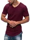 JACK & JONES Herren T-Shirt Kurzarmshirt Oversize Longshirt Basic V-Neck (Medium, Port Royale)