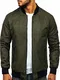 BOLF Herren Bomberjacke Übergangsjacke Steppjacke Sportjacke Stehkragen Reißverschluss Zip Casual Sport Street Style Nature 6117 Grün M [4D4]