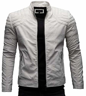 Crone Blackhawk Herren Biker Eco Lederjacke Vegane Bikerjacke Creme Beige Crone Blackhawk Herren Biker Eco Lederjacke Vegane Bikerjacke Creme Beige