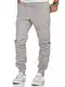 Amaci&Sons Herren Stretch Jogger Cargo Chino Jeans Hose 7006 Hellgrau W32