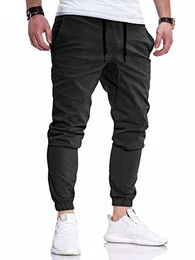 REHYPE Herren Chino-Jogger Low Crotch Jeans Hose Jogginghose H-550 Schwarz W31