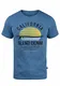 Blend Califo Herren T-Shirt Kurzarm Shirt mit Print und Rundhalsausschnitt, Größe:S, Farbe:Federal Blue (74001)