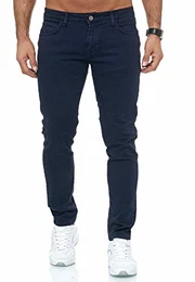 Red Bridge Herren Jeans Hose Slim-Fit Röhrenjeans Denim Colored Dunkelblau W33 L34