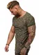 OneRedox Herren T-Shirt Kurzarm Rundhals Oversize Tee Modell 1499 Grün M