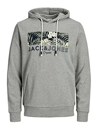 Herren JORTROPIC Sweat Hood Kapuzenpullover, Light Grey Melange, M