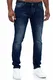 MERISH Jeans Herren Slim Fit Jeanshose Stretch Designer Hose Denim 502 (32-32, 502-4 Dunkelblau)