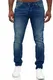 MERISH Jeans Herren Slim Fit Jeanshose Stretch Designer Hose Denim 502 (32-32, 502-2 Blau)