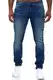 MERISH Jeans Herren Slim Fit Jeanshose Stretch Designer Hose Denim 502 (32-32, 502-2 Blau)