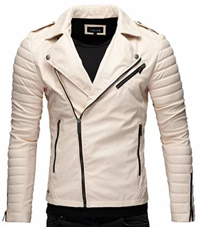 Crone Veit Herren Biker Eco Lederjacke Vegane Bikerjacke