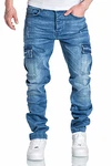 Amaci&Sons Herren Cargo Jeans Regular Slim Destroyed 7985 Hellblau Amaci&Sons Herren Cargo Jeans Regular Slim Destroyed 7985 Hellblau