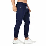 FEDTOSING Jogginghose Herren Fitness Spotshose Slim Fit Trainingshose Sweatpants Chino Taschen Marine