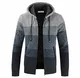 Herren Hoodie mit Kapuze Pullover Pulli Strick-Sweatshirt-Strickjacke-Cardigan, Freizeit-Winter-Kapuzen-Pulli-Strick-Jacke, Fleece-Innenseite Outdoor Herren kapuzenjacke für Hoodie (M, a-Hellgrau)