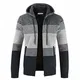 Herren Hoodie mit Kapuze Pullover Pulli Strick-Sweatshirt-Strickjacke-Cardigan, Freizeit-Winter-Kapuzen-Pulli-Strick-Jacke, Fleece-Innenseite Outdoor Herren kapuzenjacke für Hoodie (M, Dunkelgrau)