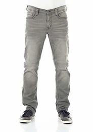 Herren Jeans Real X Oregon Tapered K Stretchhose Jeanshose Sweathose Denim 87% Baumwolle Blau Schwarz Grau (32W / 32L, Light Grey Denim (311))