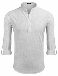 Langarmshirt Herren Streifen Baumwolle Bügelfrei Kentkragen mit Brustrtaschen Modern Business weiß schwarz M