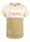 Blend Nero Herren T-Shirt Kurzarm Shirt Print Mit Streifen Und Rundhalsausschnitt Cornstalk (161315)