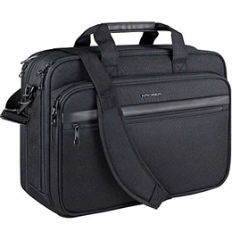 18 Laptop Tasche Laptop Aktentasche Passt bis zu 17,3 Laptop Erweiterbare wasserdichte Umhängetasche Computer Tasche mit RFID-Taschen für Reisen/Business/Schule/Männer/Frauen-Schwarz MEHRWEG