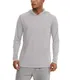 KEFITEVD UV Langarmshirt Herren Sommer Shirt Outdoor mit Kapuze Sportshirt Sonnenschutz UPF 50+ Hoodie Männer Wandern Camping Funktionsshirt Hellgrau M