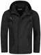 Indicode Herren Lough Jacke mit Kapuze aus Baumwolle   Herrenjacke Outdoorjacke Männer Black M