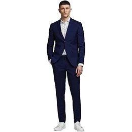 Herren Jprfranco Suit Noos Business Anzug Hosen Set, Medieval Blue, 50 EU