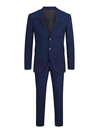 Herren Jprfranco Suit Noos Business Anzug Hosen Set, Medieval Blue, 48 EU