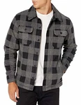 Amazon Essentials Herren Polar-Fleece-Hemdjacke mit Langen Ärmeln Kohlegrau