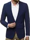 OZONEE Herren Sakko Jackett Anzugjacke Blazer Anzug Jacke Smoking Slim Fit Business Sportlich Sport Langarm Casual Klassisch Classic Modern H/878 DUNKELBLAU L