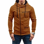 Herren-Sweatshirt mit Reißverschluss braun