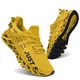 JSLEAP Herren Laufschuhe Sportschuhe Straßenlaufschuhe Sneaker Herren Tennisschuhe Fitness Schuhe （1-Gelb,Größe 43 EU/265 CN