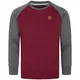 Amaci&Sons Herren Basic College Sweatjacke Pullover Hoodie Sweatshirt 4050 Bordeaux/Anthrazit M