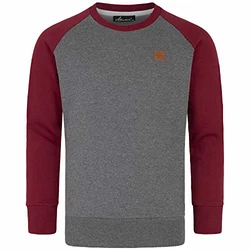 Amaci&Sons Sweatshirt Style MILWAUKEE Anthrazit/Bordeaux (4050)