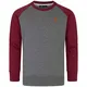 Amaci&Sons Herren Basic College Sweatjacke Pullover Hoodie Sweatshirt 4050 Anthrazit/Bordeaux M