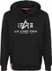 ALPHA INDUSTRIES Herren Basic Hoody Reflective Print Kapuzenpullover, Black, M