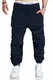 Amaci&Sons Herren Baggy Sporthose Trainingshose Jogginghose Sweatpants Jogger 2017 Navyblau M