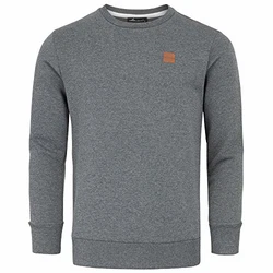 Amaci&Sons Herren Basic College Sweatjacke Pullover Hoodie Sweatshirt (4056) Dunkelgrau