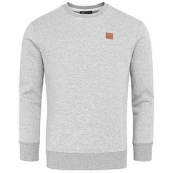 Amaci&Sons Herren Basic College Sweatjacke Pullover Hoodie Sweatshirt (4056) Hellgrau