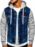 BOLF Herren Jeansjacke Übergangsjacke [4D4] Dunkelblau (4D4)
