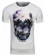 JACK & JONES Herren T-Shirt JORRaf Tee SS Crew Neck Skull Print,(Cloud Dancer,M)
