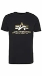 Alpha Industries Basic Foil Print T-Shirt Schwarz/Gold